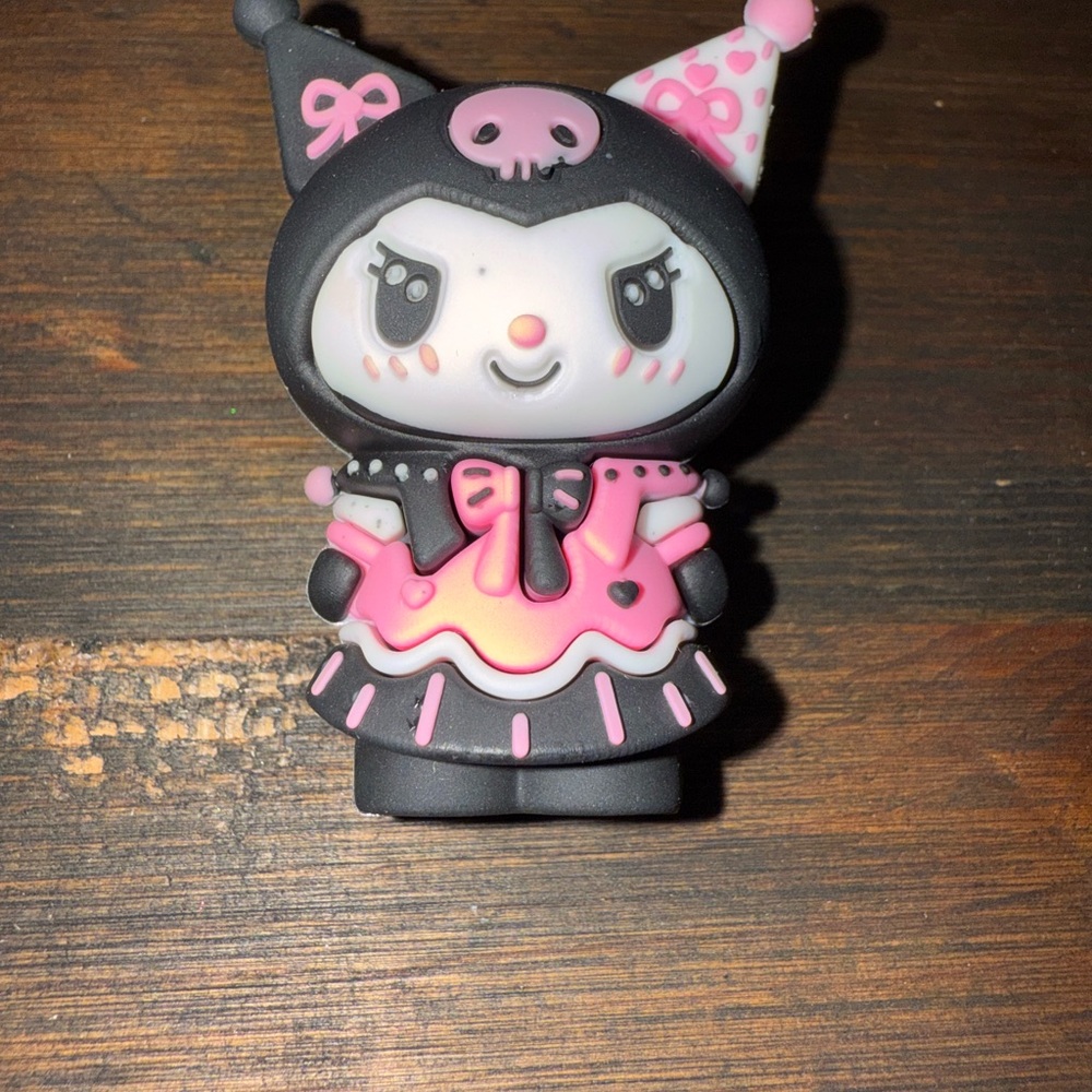 Cute Black and Pink Figurine